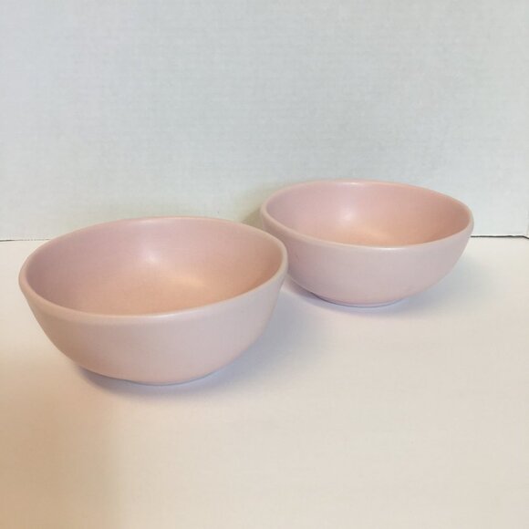 LE TAUCI Ceramic Cereal Soup Bowls Pink Blush 6” Diameter Set of 2 - Picture 3 of 11
